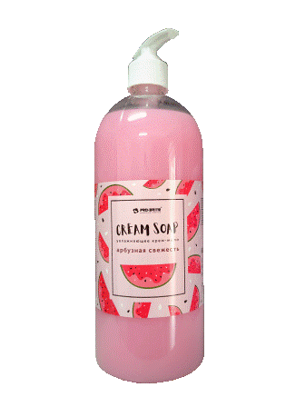 Pro-brite (Про-брайт) CREAM-SOAP 1 литр, увлажняющее крем-мыло с ароматом арбузной свежести.