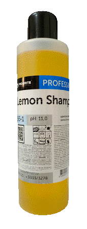 Pro-brite (Про-брайт) LEMON SHAMPOO КОНЦЕНТРАТ 1 литр РН 11,0 Средство для чистки замасленных ковров. Эффективен при основной влажной чистке синтетического текстиля. Рекомендован для предварительной обработки сильнозагрязненных участков. Имеет приятный аромат.